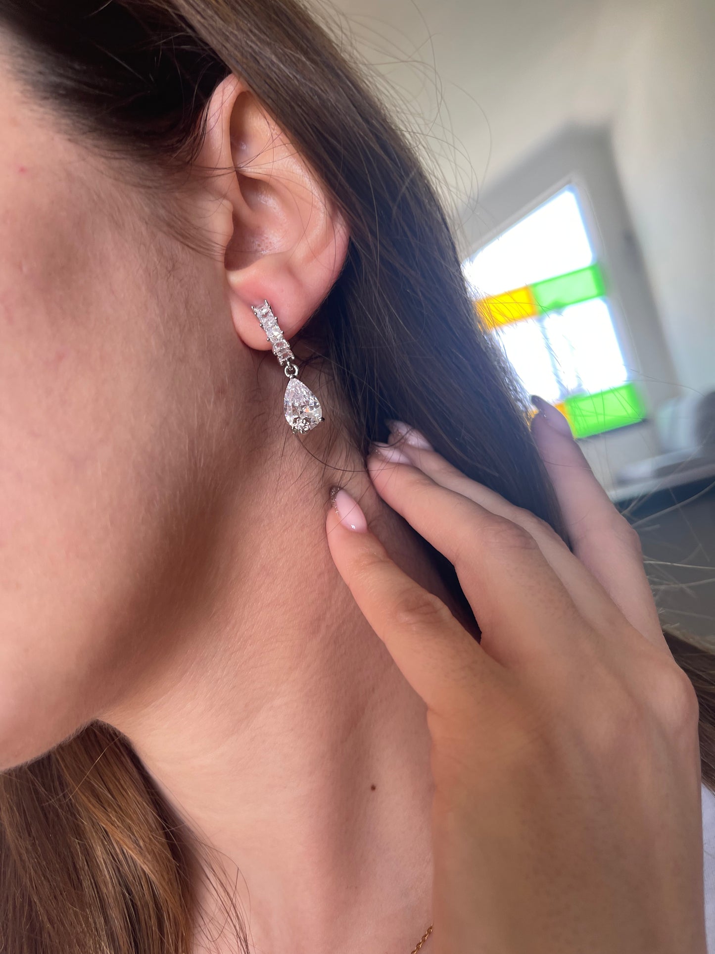 Silver Teardrop Earrings